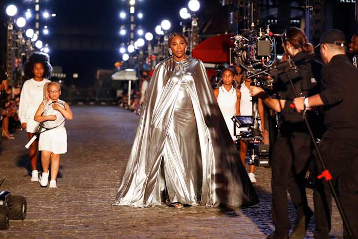 Serena Williams walks the runway for VOGUE World